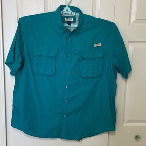 Magellan Fish Gear Blue Men's Shirt Size 3XL Relaxed Fit